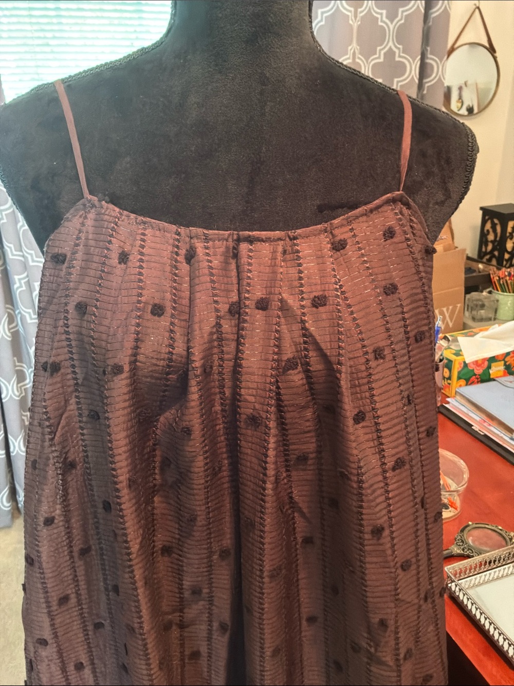 J.Crew Shift midi dress in textured dot - Picture 5 of 7